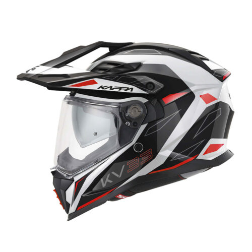 Kaciga Kappa Enduro KV33 WIZARD belo crno crvena