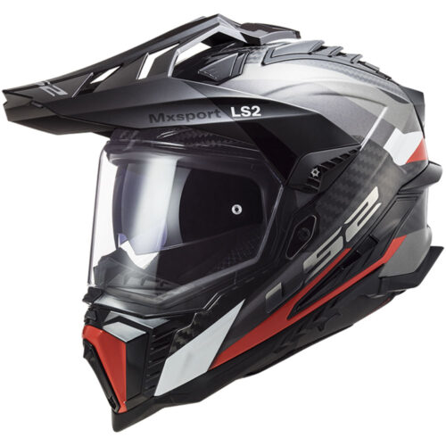 Kaciga LS2 Enduro MX701 EXPLORER FRONTIER CARBON crveno bela