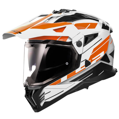 Kaciga LS2 Enduro MX702 PIONEER II NAMIB belo narandžasta