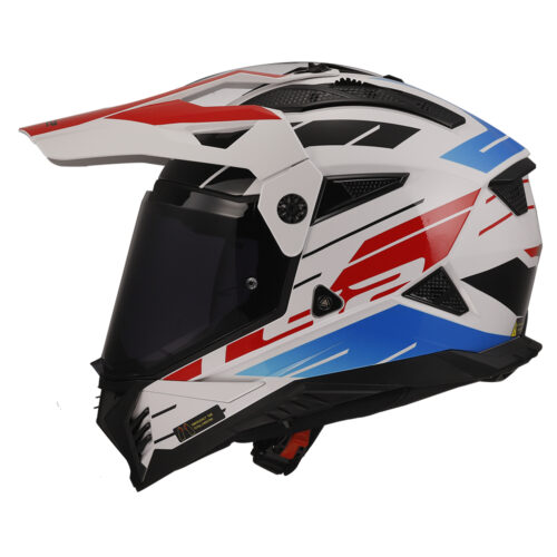 Kaciga LS2 Enduro MX702 PIONEER II NAMIB belo plavo crvena