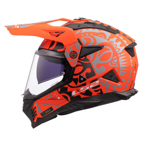 Kaciga LS2 Enduro MX702 PIONEER II RANGI mat narandžasta