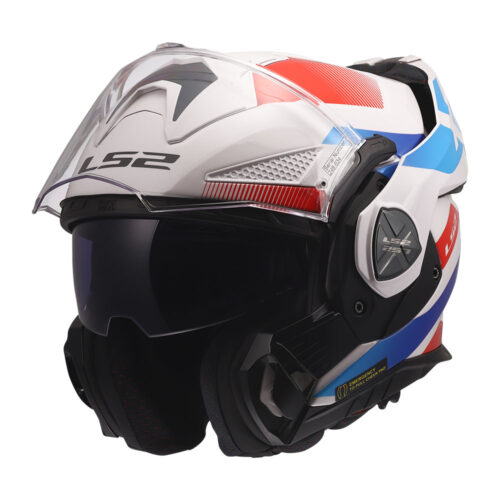 Kaciga LS2 Flip Up FF901 ADVANT X NOVA belo plavo crvena