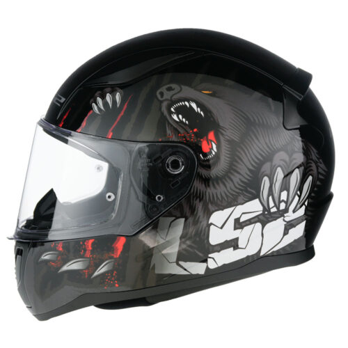 Kaciga LS2 Full Face FF353 RAPID II CLAW crno crvena