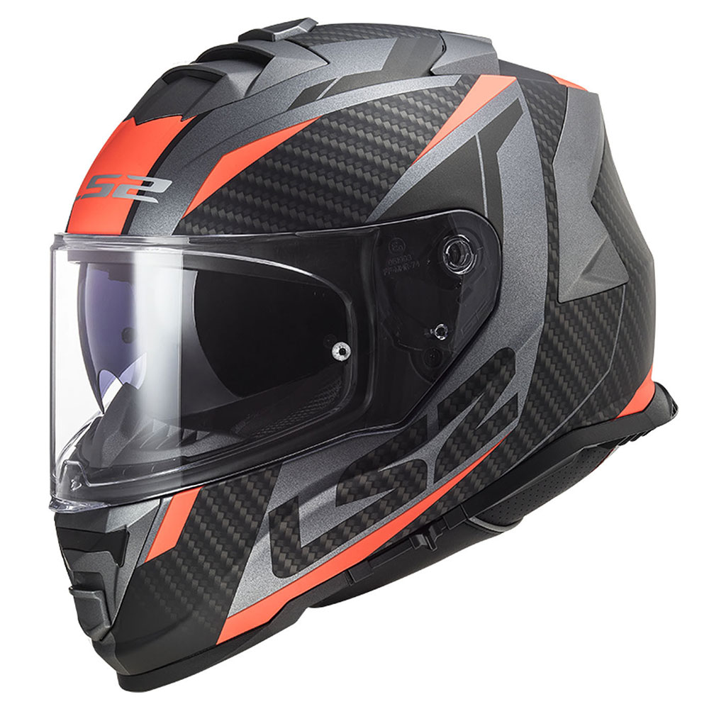 43c183b4-3f35-48bc-b14e-85ba922ca8b0 Kaciga LS2 Full Face FF800 STORM II RACER mat titanium narandžasta sa naočarima