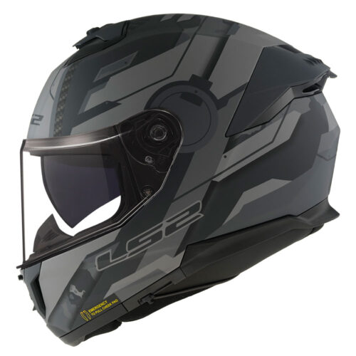 Kaciga LS2 Full Face FF808 STREAM II SHADOW titanium siva sa naočarima