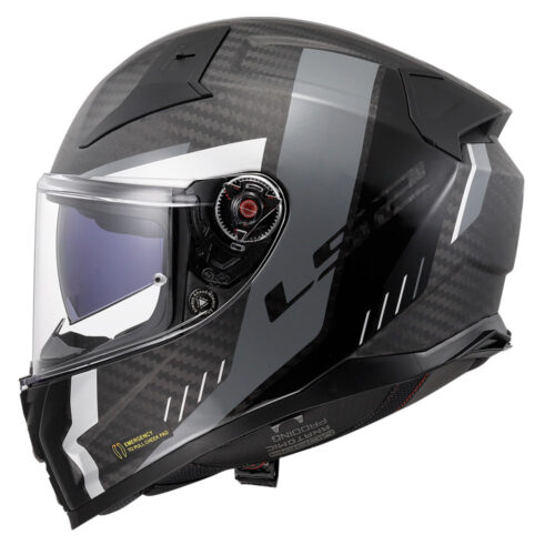 Kaciga LS2 Full Face FF811 VECTOR II CARBON GRID mat crno siva sa naočarima