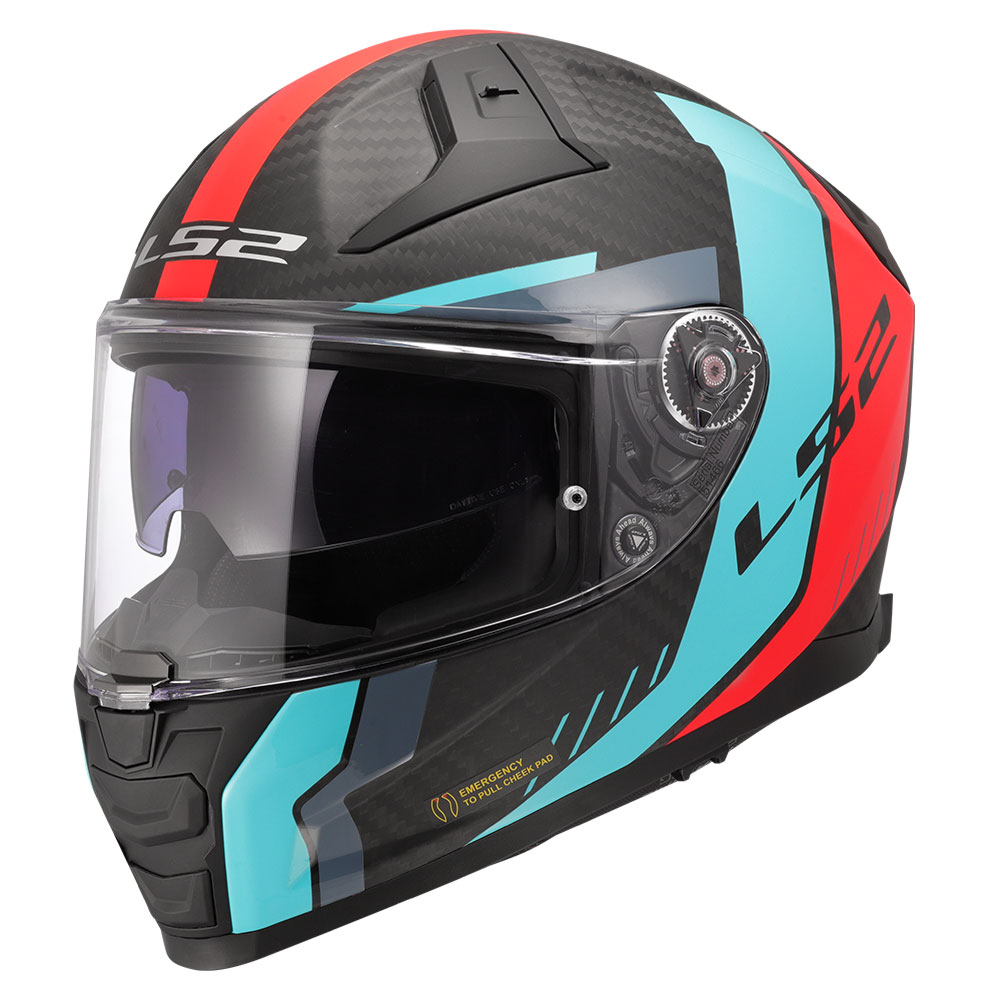 0fabd3ed-de7e-489c-8992-83ef0106c34d Kaciga LS2 Full Face FF811 VECTOR II CARBON GRID plavo crvena sa naočarima