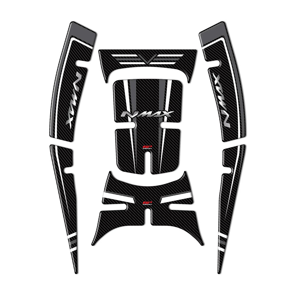 f9c3c82b-ebd2-488d-b292-3199fc0d7afb Nalepnica rezervoara TANK PAD Yamaha N MAX 125/ 155 (21-24) sivo carbon GP KOMPOZIT