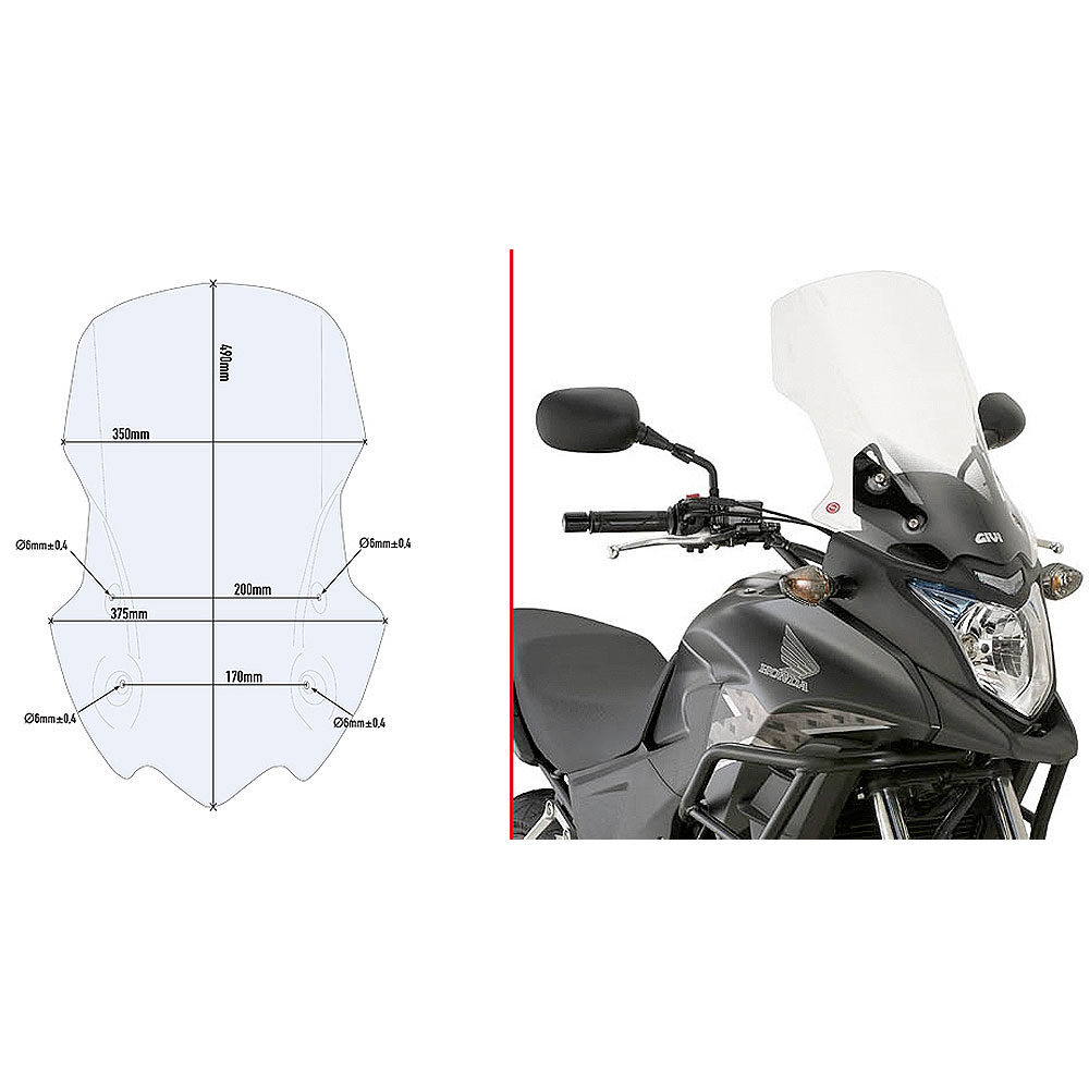 82053cbb-a598-40c7-b084-55fa1ff06fe8 Vizir providni GIVI Honda CB 500 X (13-18) D1121ST
