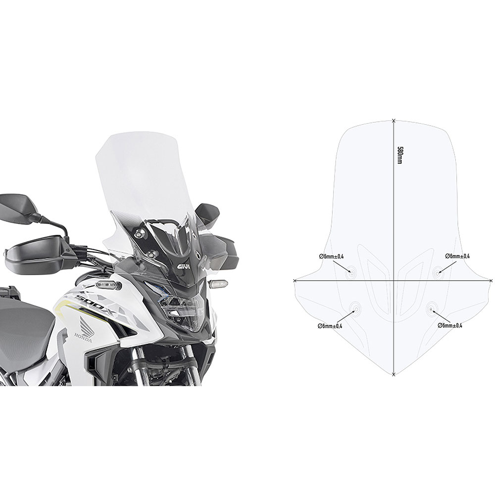 04fda43d-1540-44f7-b6c2-4df1c29566c0 Vizir providni GIVI Honda CB 500 X (19-23) D1171ST