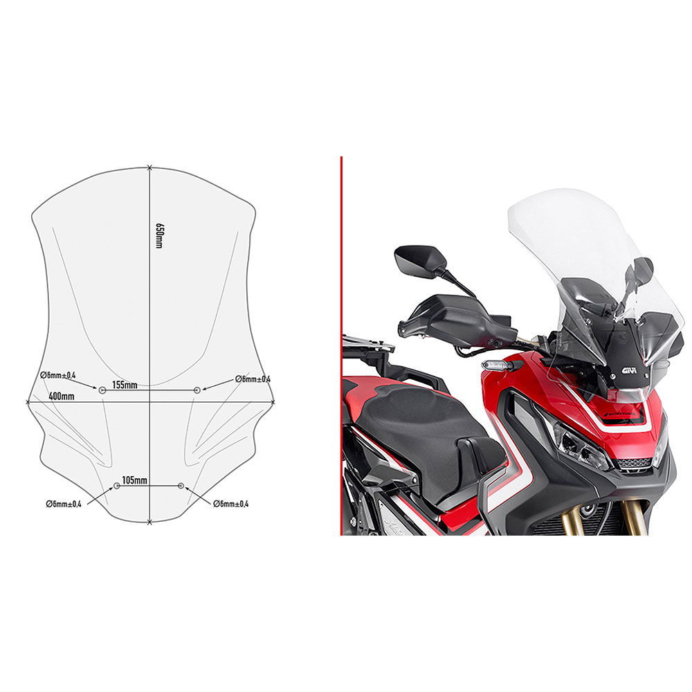 4dab7da5-d2aa-497a-8f04-b78c2cdf4929 Vizir providni povišeni GIVI Honda X-ADV 750 (17-20) D1156ST