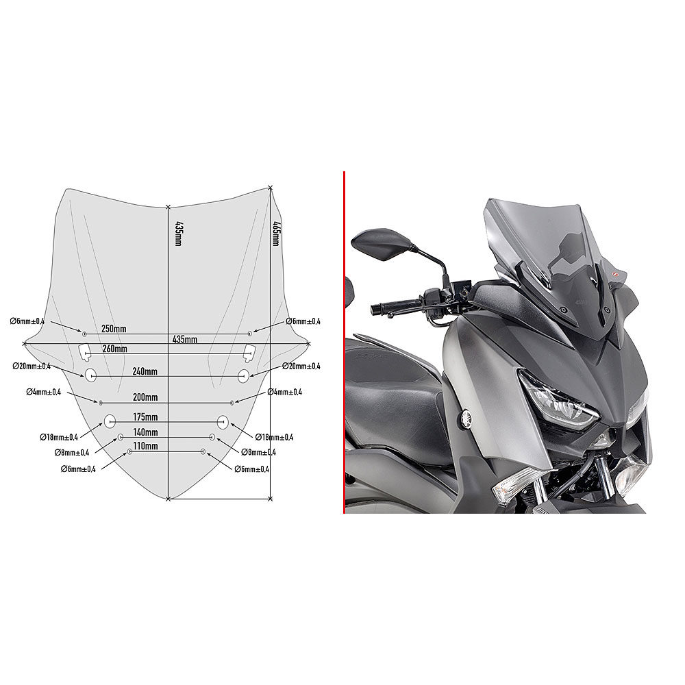 a1b3e342-4612-455d-924c-9642f4f2055b Vizir zatamnjeni GIVI Yamaha X-MAX 300 (17-22) D2136S