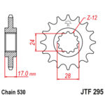 Lančanik prednji JT JTF295-15RB-50-35018 (50)15 zuba