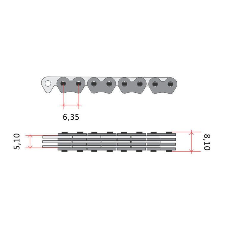 Lanac bregaste osovine DID SCR0409-118L linkova