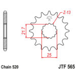 Lančanik prednji JT JTF565-13 (520) 13 zuba