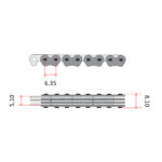 Lanac bregaste osovine DID SCR0409-136L linkova