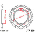 Lančanik zadnji JT  JTR899-42