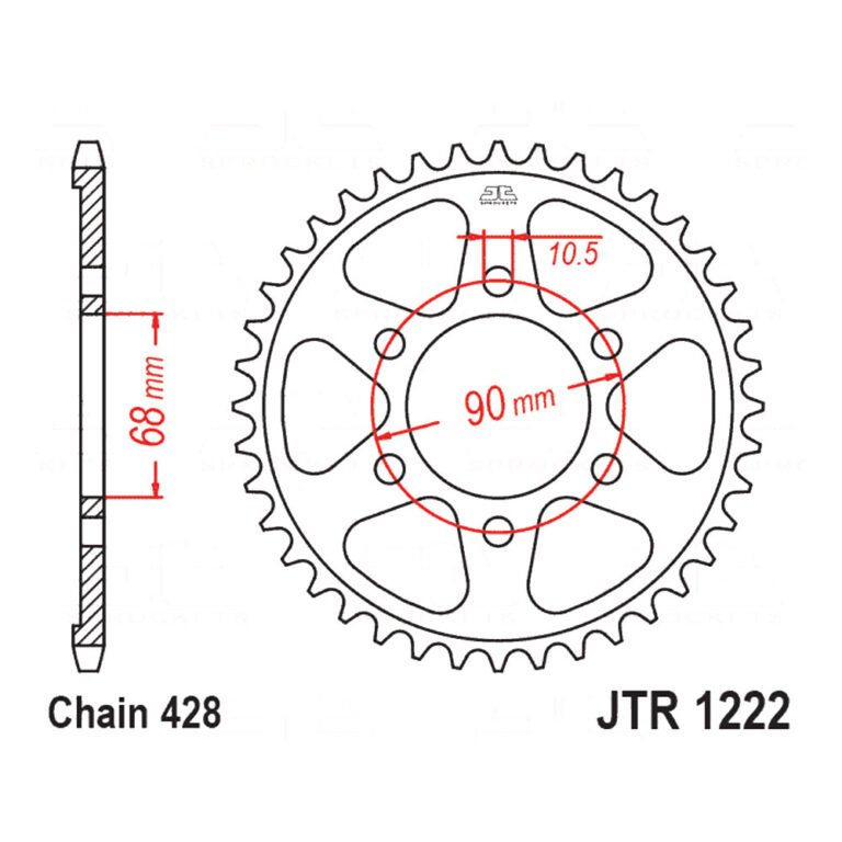 Lančanik zadnji JT JTR1222-47 (428) 47 zuba
