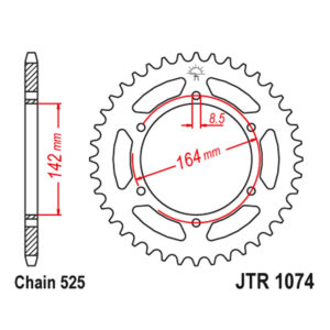 Lančanik zadnji JT JTR1074-44-50-29034 (525) 44 zuba