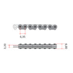 Lanac bregaste osovine DID SCR0404-94L linka