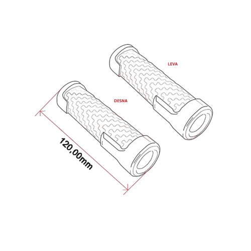 Gume ručke Free RMS dužina 120 mm zatvorene