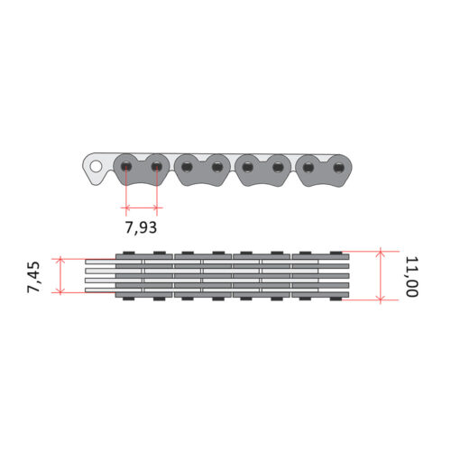 Lanac bregaste osovine DID SC2515-118L linkova