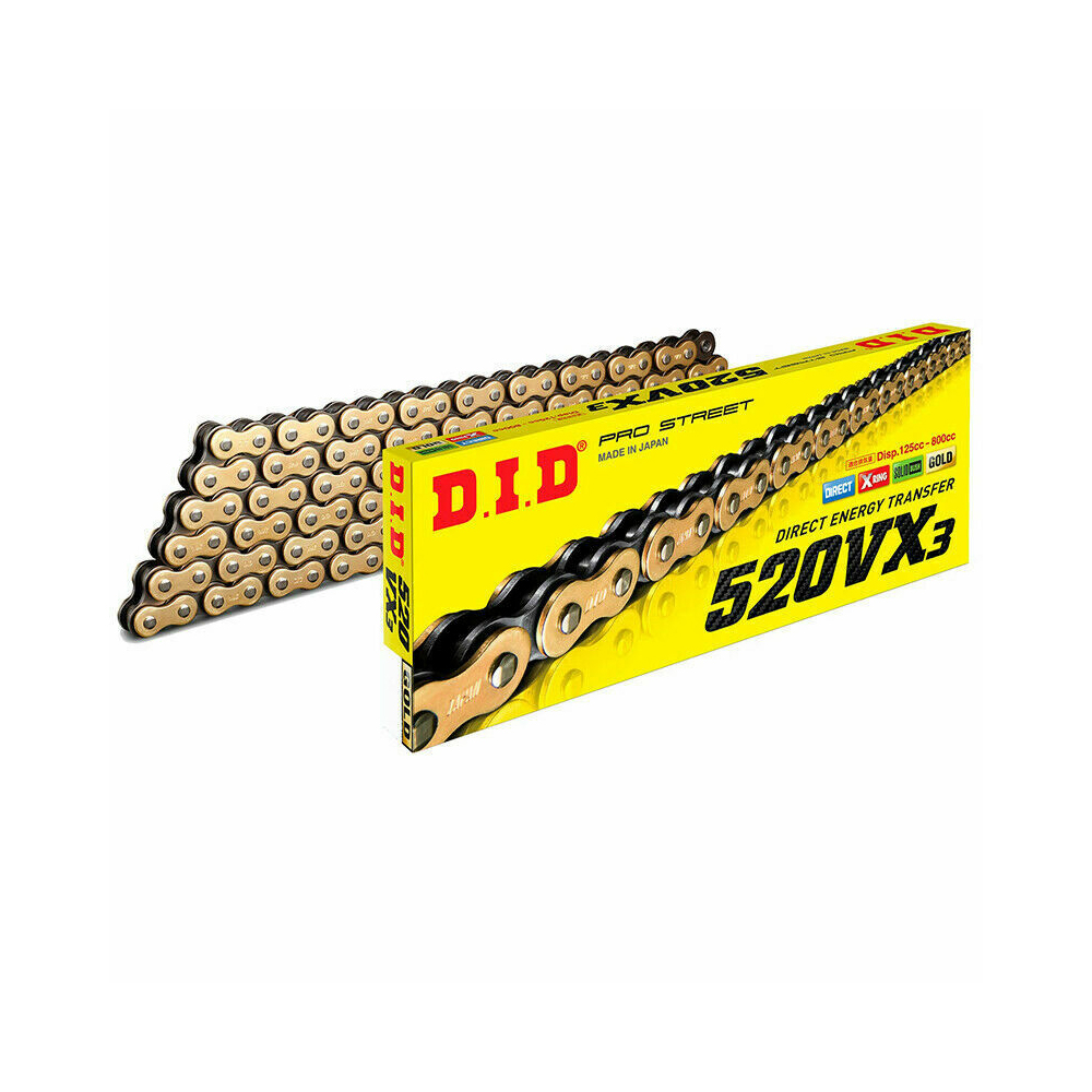 066e6c06-8150-4d7b-bf25-efb7ded057d2 Lanac DID 520VX3 120 linkova Pro-street X-Ring zlatno-crni