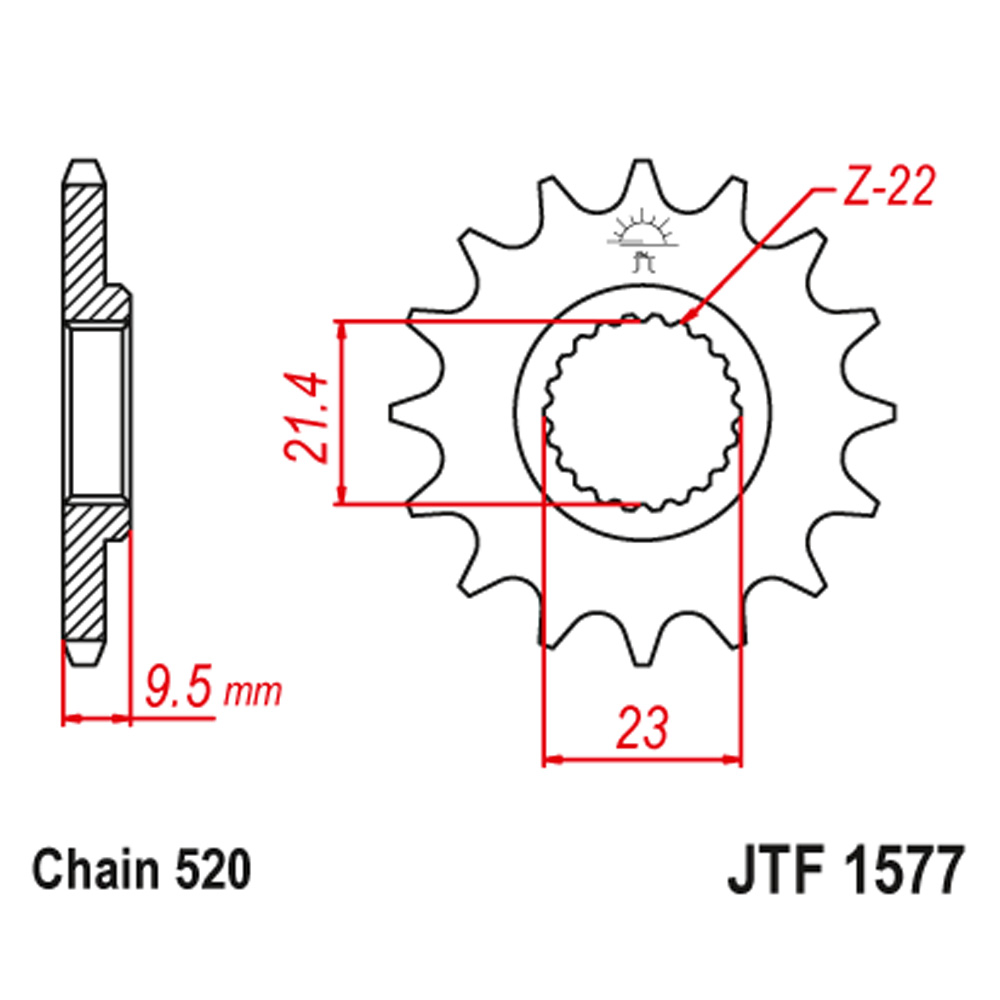696f51aa-1589-4fff-95f1-3e19306c35fb Lančanik prednji JT JTF1577-15 (520) 15 zuba