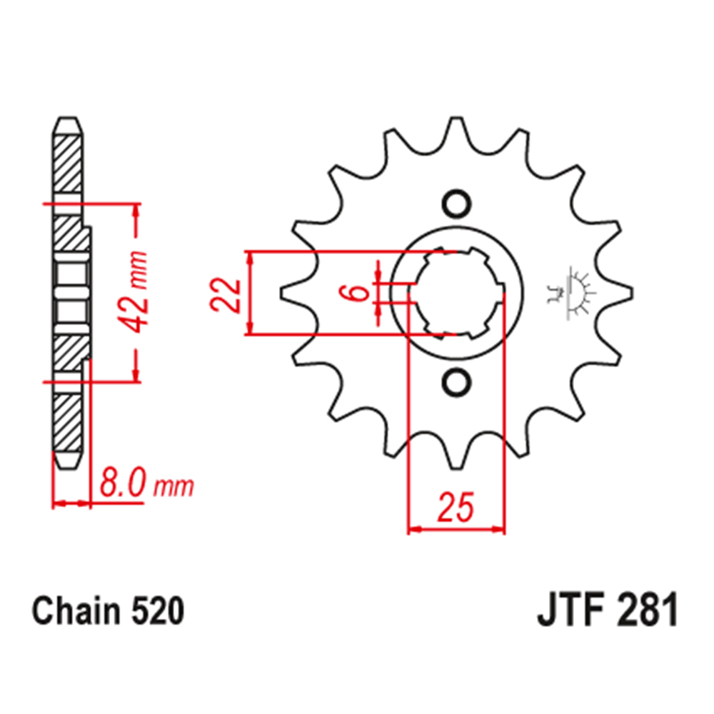 e32435c9-6bac-4b50-8860-a6378d789b03 Lančanik prednji JT JTF281-14 14 zuba