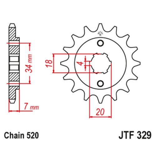 Lančanik prednji JT JTF329-13  (520) 13 zuba
