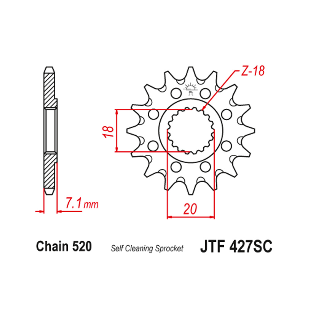 73e7ec3a-540e-4748-a25a-2df97d4eeab1 Lančanik prednji JT JTF427-13SC (520)13 zuba