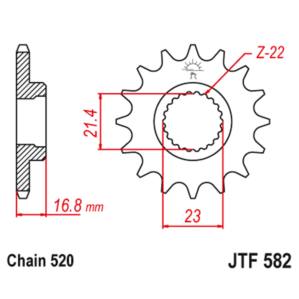 94c2c172-4c60-49f0-af78-05d2238b678a Lančanik prednji JT JTF582-16-50-32039 (520)16 zuba
