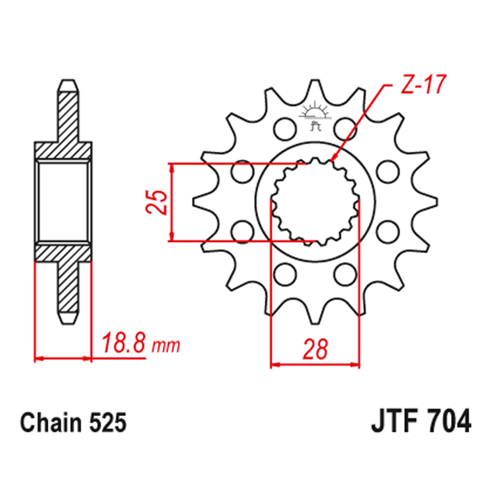 5eece6a6-8420-42b2-85a1-6465541b2ea9 Lančanik prednji JT JTF704-16-50-29020 (525)16 zuba