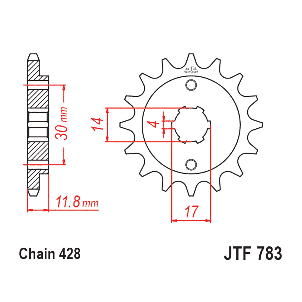 4589c17b-6483-45df-aeaa-c17f79c51bfa Lančanik prednji JT JTF783-14 (428) 14 zuba