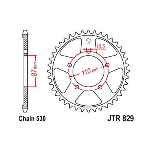 Lančanik zadnji JT 48 zuba JTR829-48-50-35031 (50)