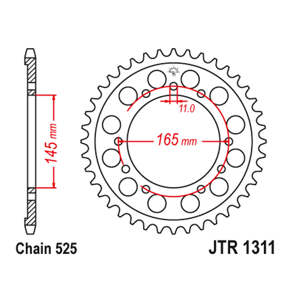 32ce0446-61ee-4767-8a6e-4d8fe37b0b1f Lančanik zadnji JT JTR1311-43 (525)43 zuba