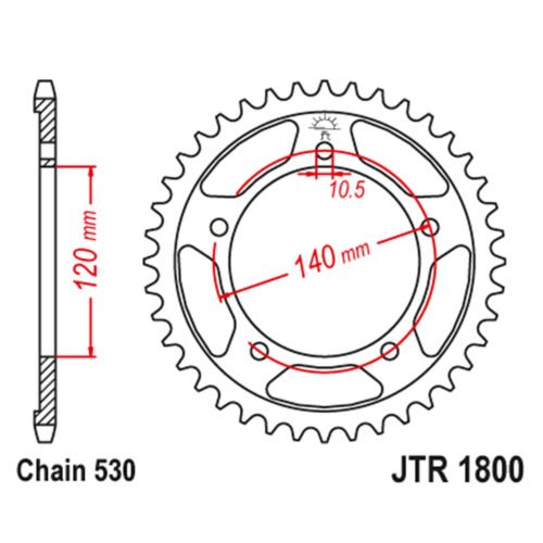 Lančanik zadnji JT  JTR1800-40-50-35052 (50)40 zuba