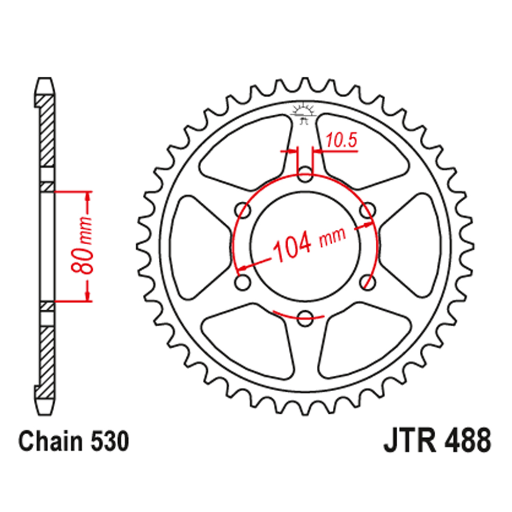 0c9694e7-a7bd-48ab-a807-a1e050989542 Lančanik zadnji JT JTR488-44-50-35041 (50) 44 zuba