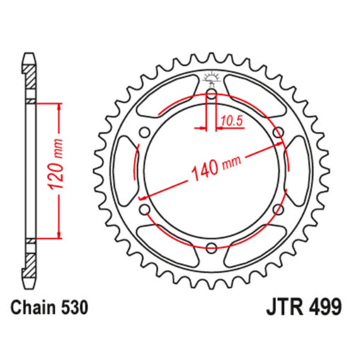 Lančanik zadnji JT JTR499-48-50-35040 (50) 48 zuba