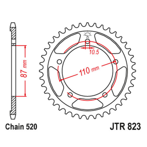 Lančanik zadnji JT  JTR823-39-50-32038 (520)39 zuba