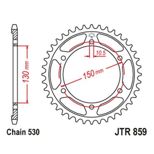 Lančanik zadnji JT JTR859-48 (50) 48 zuba