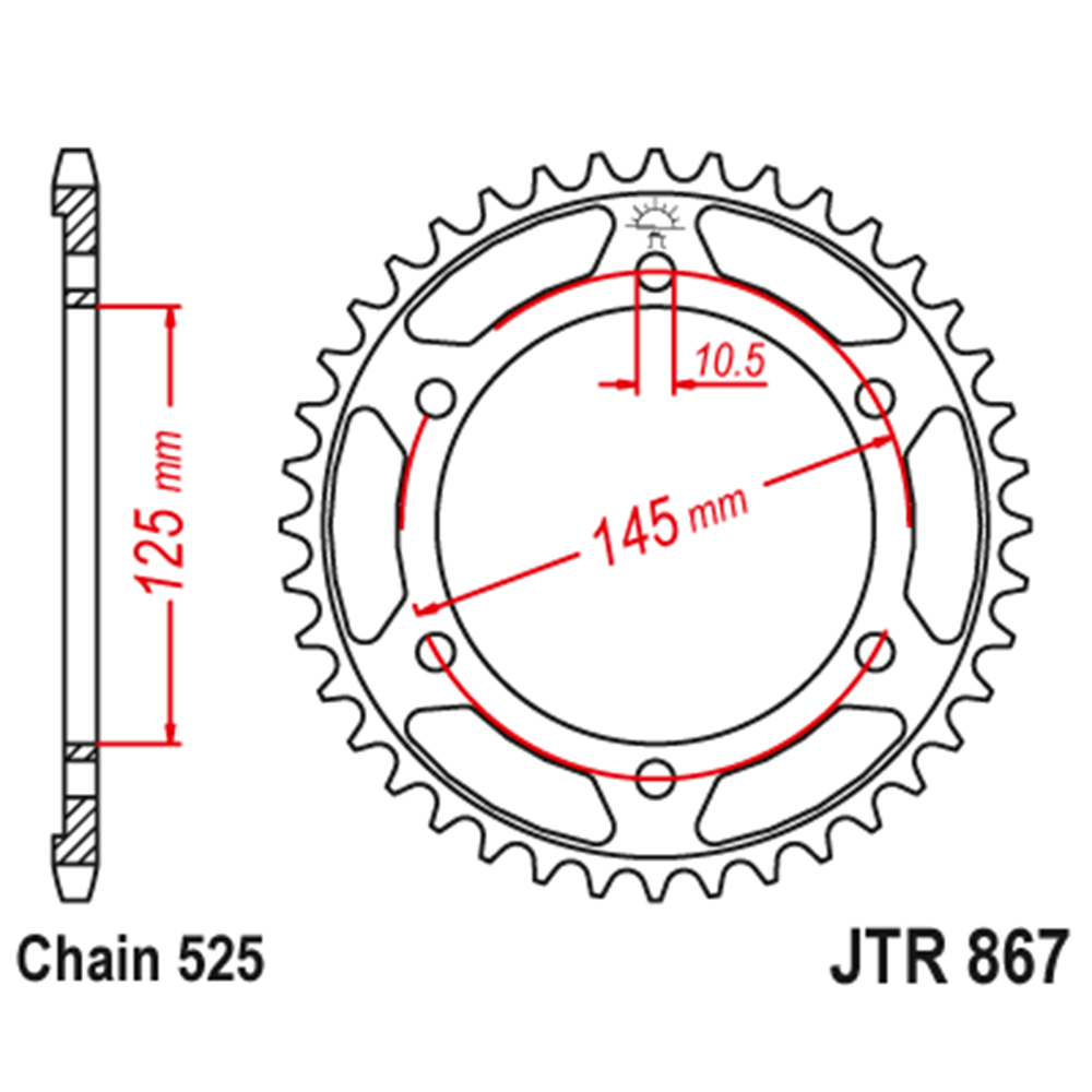 fd5758a6-db86-4934-8785-fc3b8d1fbb23 Lančanik zadnji JT JTR867-43-50-29009 (525)43 zuba