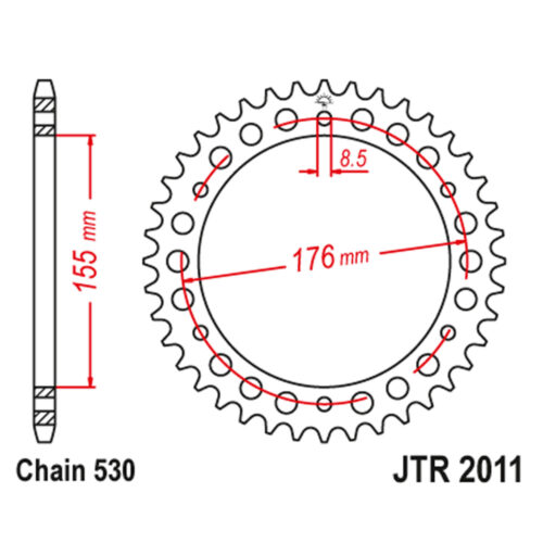 Lančanik zadnji JTR2011-45 (530) 45 zuba