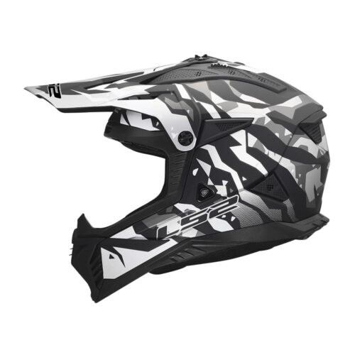 Kaciga LS2 Cross MX708 FAST II GROTESK crno siva