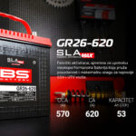 Akumulator BS 12V 51Ah SLA MAX GR26-620-FA levi plus (220x172x199) 570A