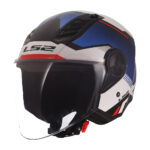 Kaciga LS2 Jet OF616 AIRFLOW II SOLAR belo plavo crvena