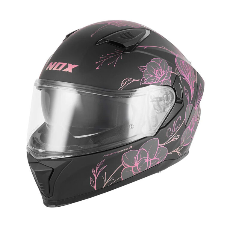 Kaciga NOX Full Face sa naočarima N402 SPRING roza mat